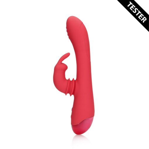 TESTER VIBRADOR SWINGING RABBIT G-SPOT BRIGHTO RED LOVELINE - Image 3