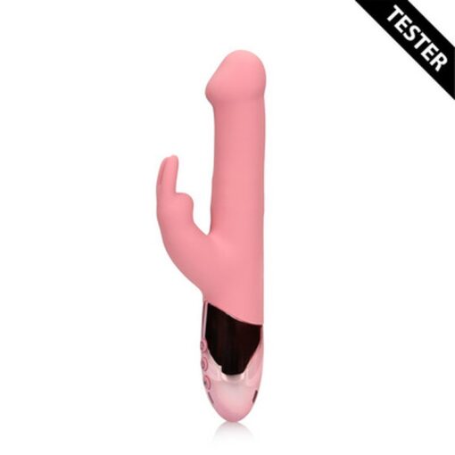 TESTER VIBRADOR RABBIT COM ROTAÇÃO DE PÉROLAS PINK ARABESQUE LOVELINE