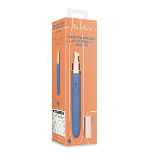 VIBRADOR DE VIAGEM COM COMPARTIMENTO PARA LUBRIFICANTE BLUE HORIZON LOVELINE - Image 2