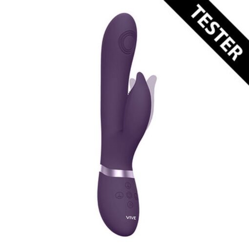 TESTER VIBRADOR AIMI PULSE WAVE VIBRATING G-SPOT RABBIT ROXO VIVE