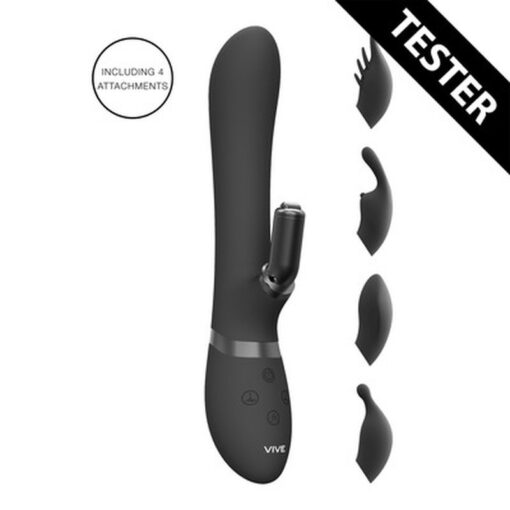 TESTER VIBRADOR CHOU G-SPOT RABBIT CLITORAL STIMULATOR PRETO VIVE