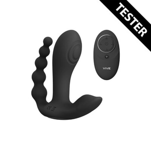 TESTER ESTIMULADOR COM DUPLA PENETRAÇÃO KATA PULSE WAVE BLACK VIVE
