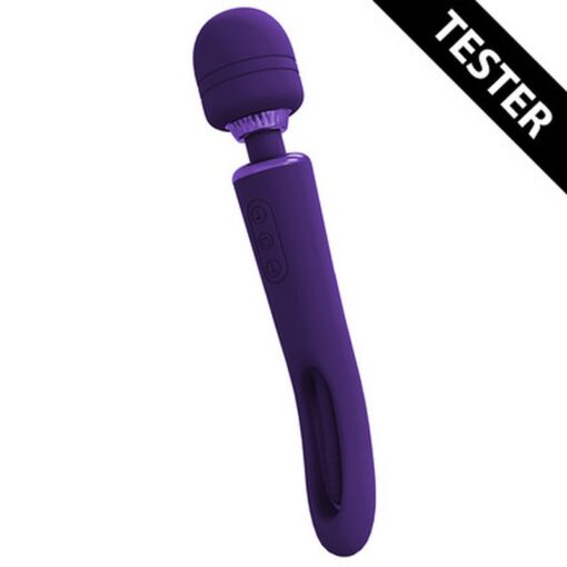 TESTER VARINHA MASSAJADORA KIKU DOUBLE ENDED WAND WITH G-SPOT FLAPPING ROXO VIVE