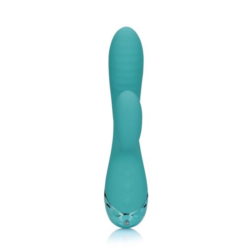 VIBRADOR COELHO INSUFLÁVEL PEACOCK BLUE LOVELINE - Image 5