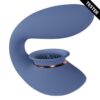 TESTER TWITCH 3 - VIBRADOR RECARREGÁVEL E SUCÇÃO - AZUL/CINZA