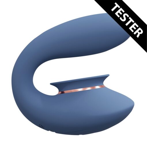 TESTER TWITCH 3 - VIBRADOR RECARREGÁVEL E SUCÇÃO - AZUL/CINZA - Image 2