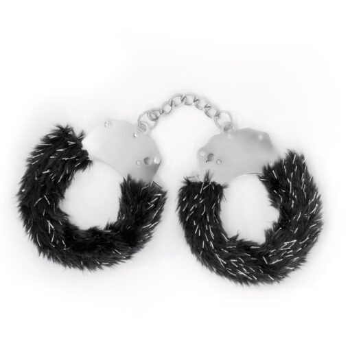 SPANGLE ALGEMAS METÁLICAS COM PELÚCIA PRETA CRUSHIOUS - Image 2