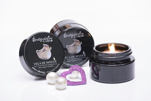VELA COM FEROMONAS AROMA ENTRE LENÇÓIS 20ML TENTACIÓN PLAY SEX - Image 2
