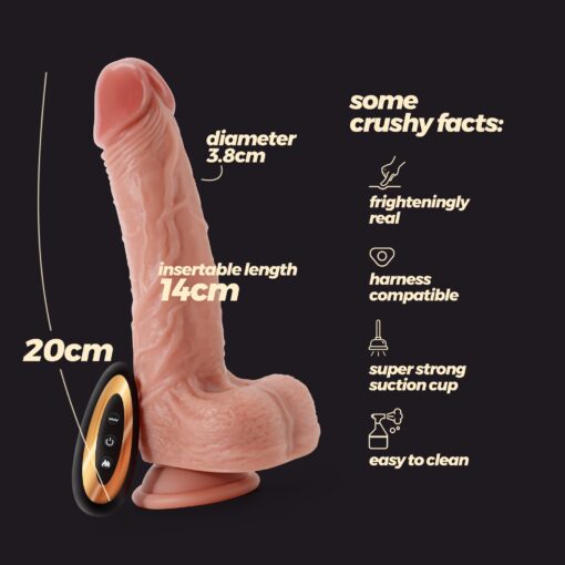 VIBRADOR DE SILICONE LÍQUIDO INVIKTUS VIBE 7,5 CRUSHIOUS PELE - Image 9