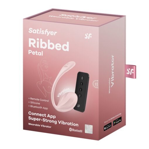 OVO VIBRATÓRIO COM APLICAÇÃO RIBBED PETAL CONNECT APP ROSA SATISFYER - Image 2