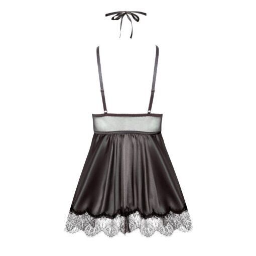 CAMISA DE NOITE E TANGA EVE PRETO BEAUTY NIGHT FASHION - Image 10