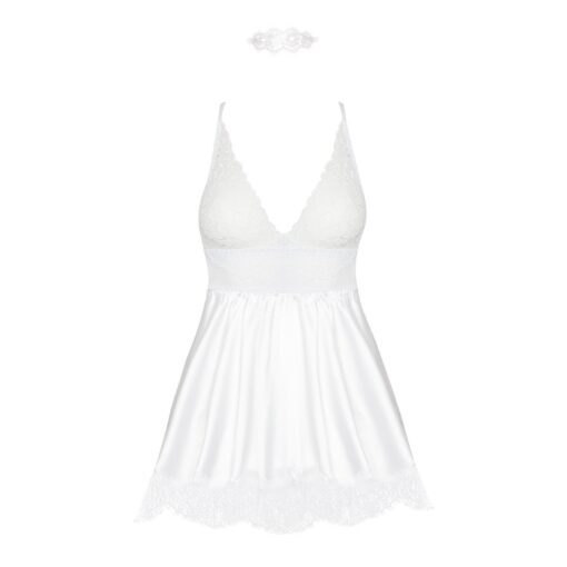 CAMISA DE NOITE E TANGA EVE BRANCO BEAUTY NIGHT FASHION - Image 7