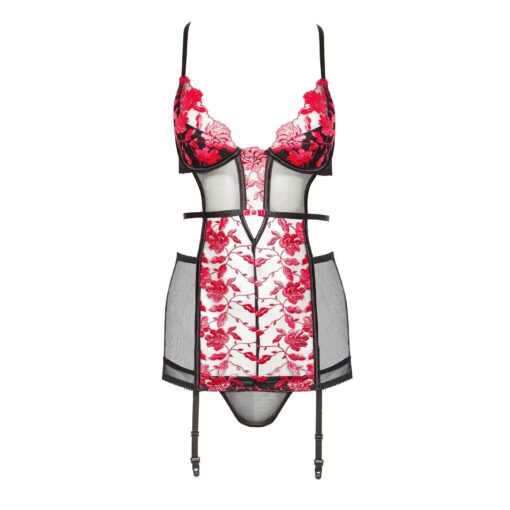 CAMISA DE NOITE E TANGA EVANGELINA VERMELHO BEAUTY NIGHT FASHION - Image 2