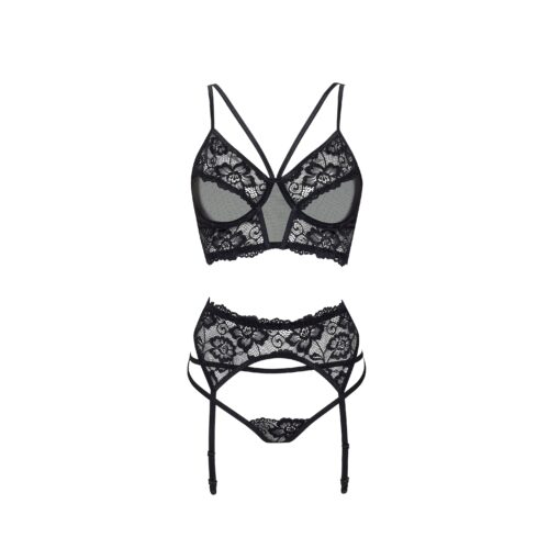 CONJUNTO DE 3 PEÇAS RYANNE PRETO BEAUTY NIGHT FASHION - Image 2