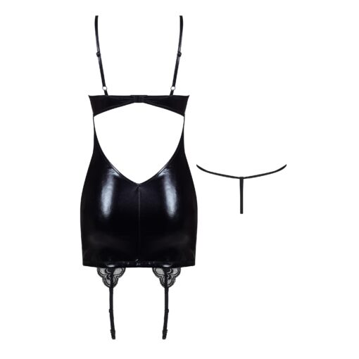 CAMISA DE NOITE E TANGA GEMMA PRETO BEAUTY NIGHT FASHION - Image 8