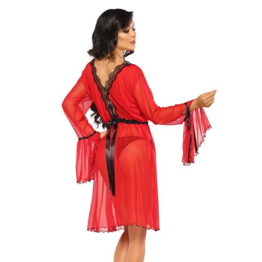 CAMISA DE NOITE E TANGA VALENTINA VERMELHO BEAUTY NIGHT FASHION - Image 2