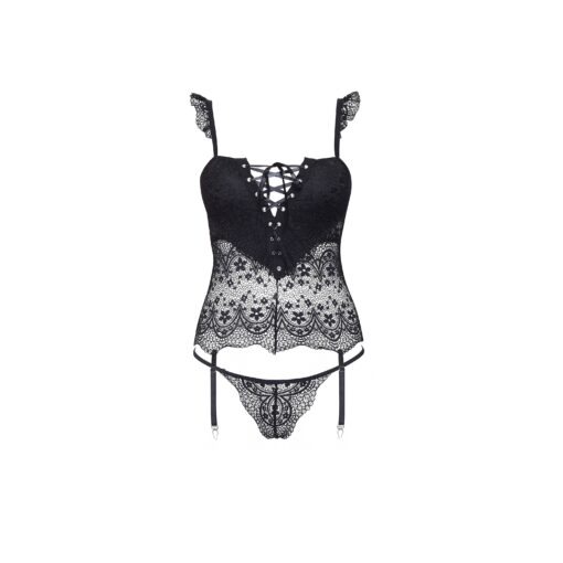 CORPETE E TANGA ALENA PRETO BEAUTY NIGHT FASHION - Image 9