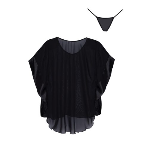 CAMISA DE NOITE E TANGA MAYA PRETO BEAUTY NIGHT FASHION - Image 8