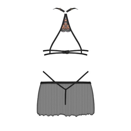 CAMISA DE NOITE E TANGA GOLDIE PRETA BEAUTY NIGHT FASHION - Image 10