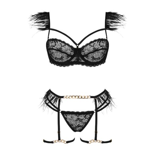 CONJUNTO DE 4 PEÇAS CRYSTAL PRETO BEAUTY NIGHT FASHION - Image 14