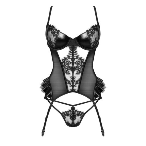 CORPETE E TANGA RAFAELLA PRETO BEAUTY NIGHT FASHION - Image 3