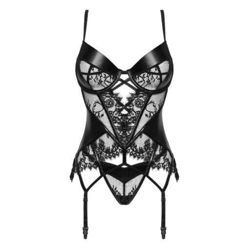 CORPETE E TANGA LEONELA PRETO BEAUTY NIGHT FASHION - Image 3