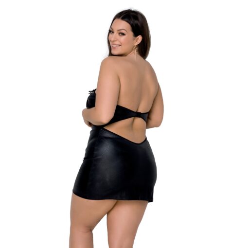CAMISA DE NOITE E TANGA CELIN PRETA TAMANHO QUEEN PASSION - Image 2