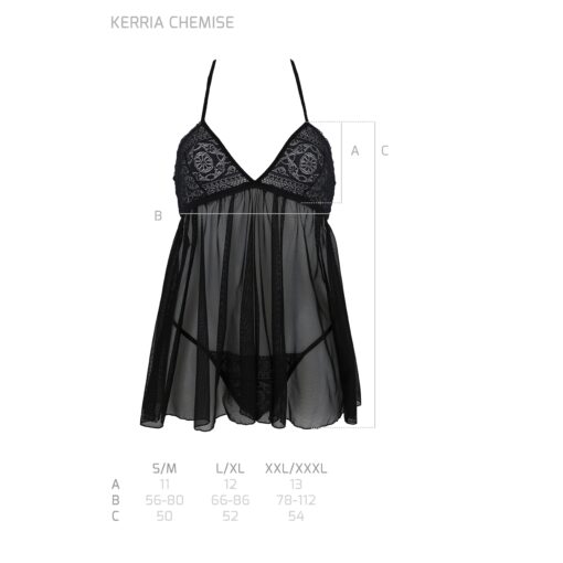 CAMISA DE NOITE E TANGA KERRIA PRETO ECO COLLECTION PASSION - Image 5