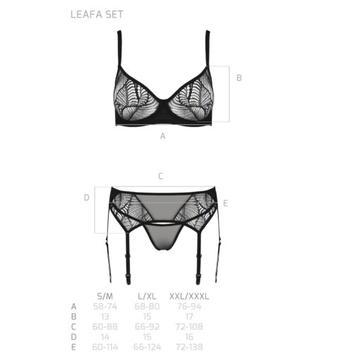 CONJUNTO DE 3 PEÇAS LEAFA PRETO ECO COLLECTION PASSION - Image 5