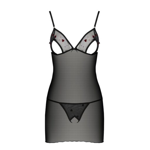 CAMISA DE NOITE E TANGA LOVELIA PRETO PASSION - Image 3