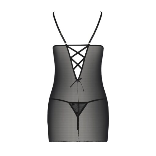 CAMISA DE NOITE E TANGA LOVELIA PRETO PASSION - Image 4