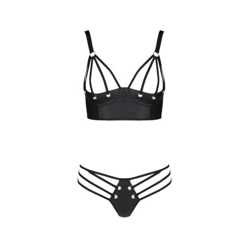 CONJUNTO DE 2 PEÇAS MALWIA BIKINI PRETO TAMANHO QUEEN PASSION - Image 3