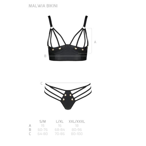 CONJUNTO DE 2 PEÇAS MALWIA BIKINI PRETO PASSION - Image 4