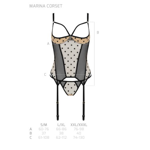 CORPETE E TANGA MARINA BEGE DEVIL COLLECTION PASSION - Image 5