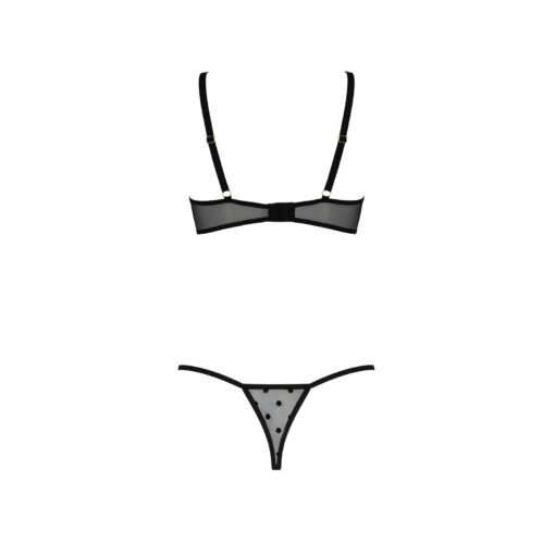 CONJUNTO DE 2 PEÇAS COM SUTIÃ ABERTO MARINA PRETO DEVIL COLLECTION PASSION - Image 4