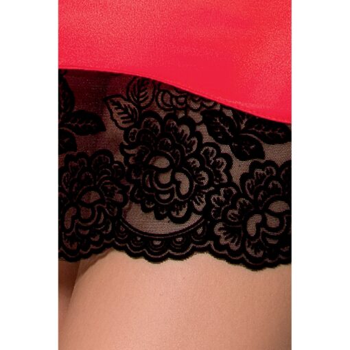 CAMISA DE NOITE E TANGA POLINA VERMELHO PASSION - Image 3