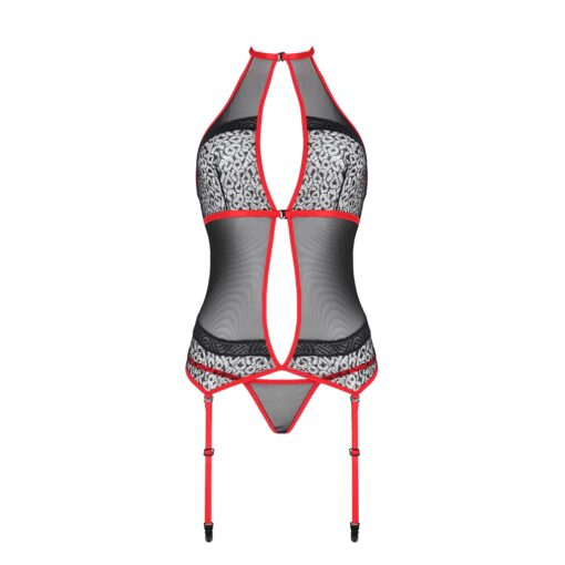 CORPETE E TANGA SATARA VERMELHO EROTIC LINE PASSION - Image 3