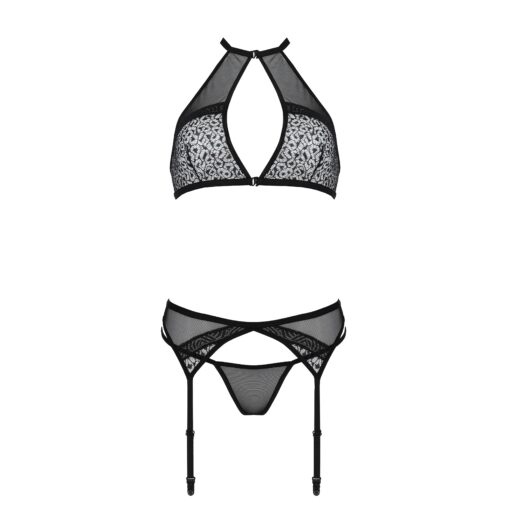 CONJUNTO DE 3 PEÇAS SATARA PRETO EROTIC LINE PASSION - Image 3