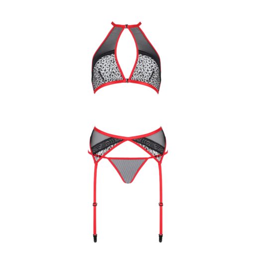 CONJUNTO DE 3 PEÇAS SATARA VERMELHO EROTIC LINE PASSION - Image 3