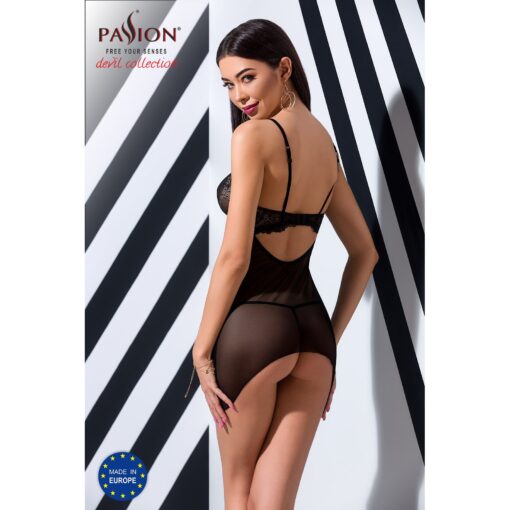 CAMISA DE NOITE E TANGA VERONIQUE PRETO PASSION - Image 2