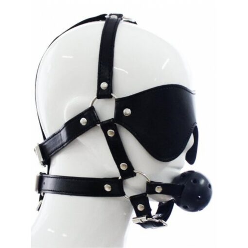 ARNÊS FACIAL COM VENDA E MORDAÇA OVER THE HEAD ARGUS TOYS