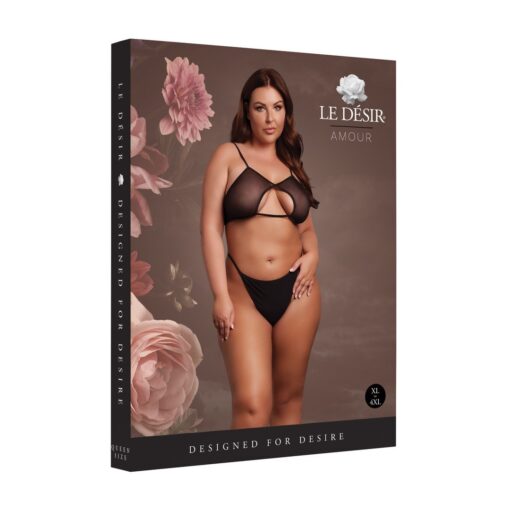 SUTIÃ KEYHOLE MESH PRETO TAMANHO QUEEN LE DÉSIR
