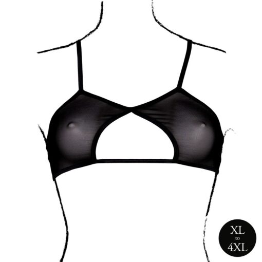 SUTIÃ KEYHOLE MESH PRETO TAMANHO QUEEN LE DÉSIR - Image 4