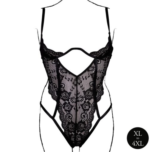 BODY LACE UNDERWIRED PRETO TAMANHO QUEEN LE DÉSIR - Image 4