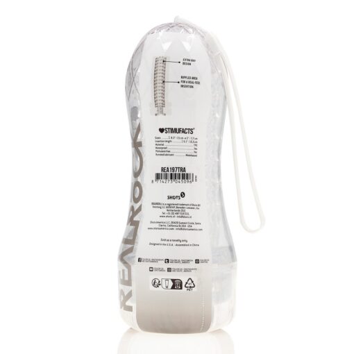 MASTURBADOR TEASY RIDER TEXTURED TRANSPARENTE REALROCK