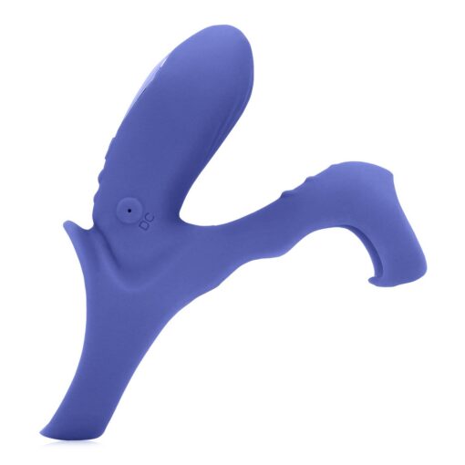 ANEL PARA O PÉNIS COM VIBRAÇÃO E ESTIMULADOR DE CLITÓRIS AZUL LOVELINE - Image 4