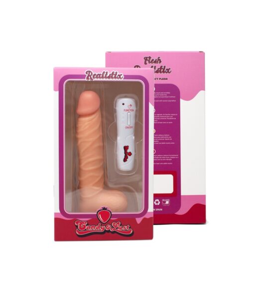 VIBRADOR REALISTA VIBE REALISTIX 10V - MOD.3 - 22CM CANDY LUST - Image 3