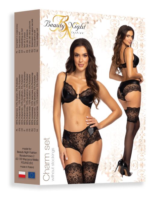 CONJUNTO DE 2 PEÇAS CHARM SET PRETO BEAUTY NIGHT FASHION - Image 9