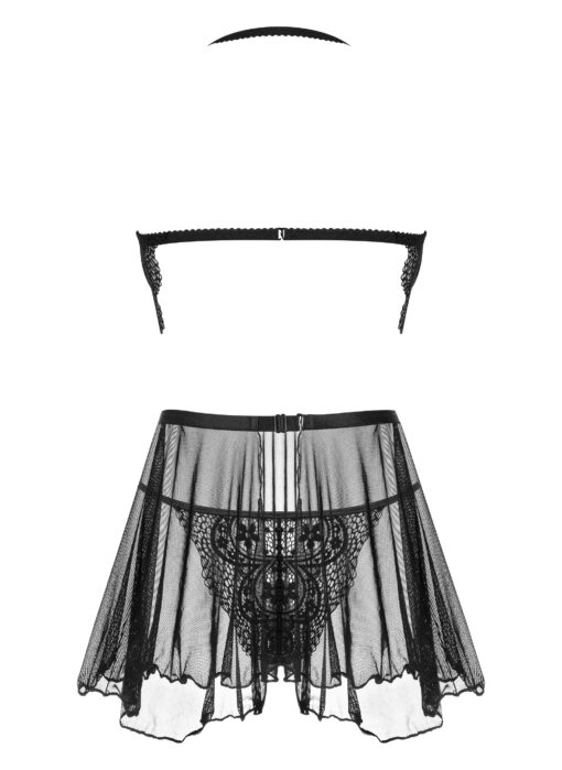 CAMISA DE NOITE E TANGA DARK MIRAGE PRETA BEAUTY NIGHT FASHION - Image 4