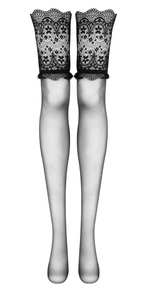 MEIAS DE LIGAS OBSIDIAN PRETAS BEAUTY NIGHT FASHION - Image 6